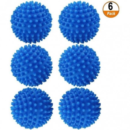 6 Pcs Balles de Séchage, Boule de Lavage pour Machine à Laver Boule de séchage réutilisable Balle de sèche-Linge Boule de