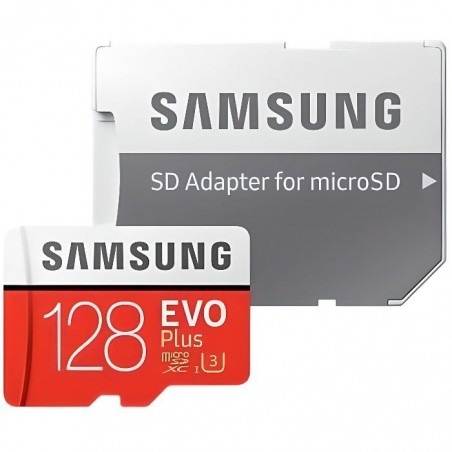 Samsung EVO Plus MB-MC128G - Carte mémoire flash (adaptateur microSDXC vers SD inclus(e)) - 128 Go - UHS-I U3 - Class10 -