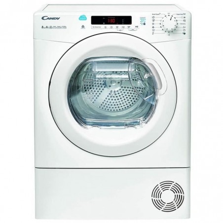 Sèche-linge CANDY SMART Pompe à chaleur CS H8A2DE-S - Capacité 8 Kg - hublot XXL - label Woolmark