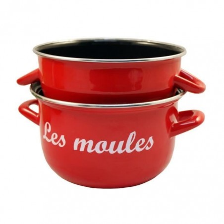 BAUMALU Marmite à moules - 18 cm - Rouge marquage