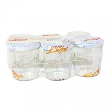 LE PARFAIT 6585019 Lot de 6 confituriers en verre - 324g - D 82 - Transparent