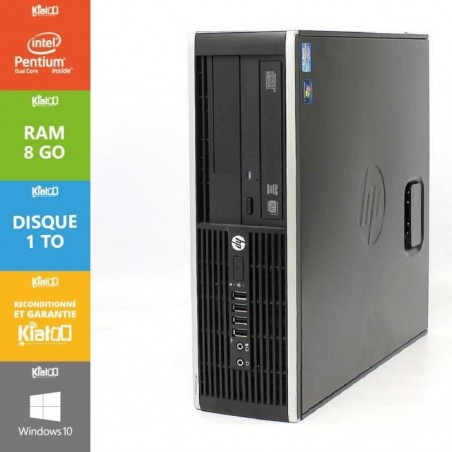 Pc bureau HP elite 8100 DUAL CORE 8 go ram 1 to disque dur,ordinateur de bureau reconditionné ,windows 10