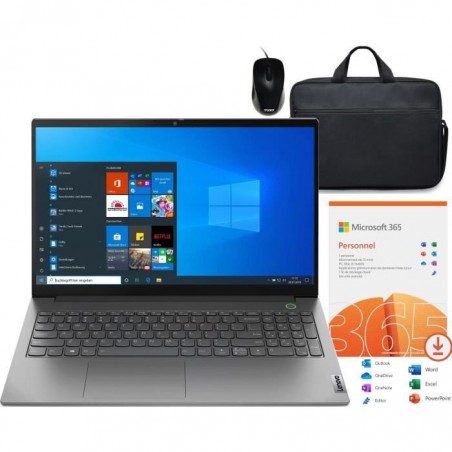 PC Portable Ultrabook - LENOVO ThinkBook 15 G2ITL - 15,6FHD - Core i5 1135G7 - RAM 8Go - 256Go SSD - Win10 + Sacoche + Office 1