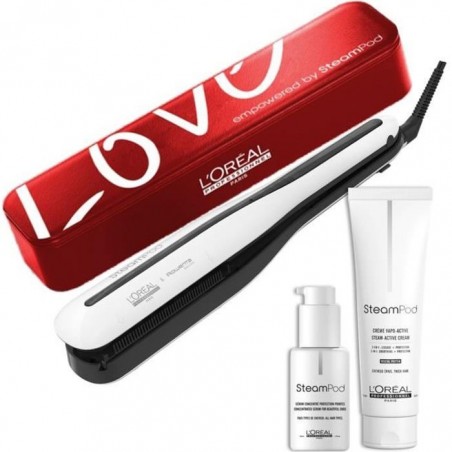 L'Oréal Steampod 3.0 - Pack Love - Lisseur Cheveux Professionnel 2-en-1 + Sérum Protection Pointes 50ml + Crme Epais 150ml