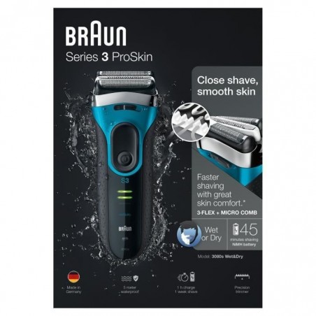 Rasoir Électrique - Braun Series 3 3080 Wet & Dry