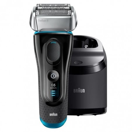 BRAUN Series 5 5190cc Rasoir électrique sans fil Wet&Dry - Noir et Bleu