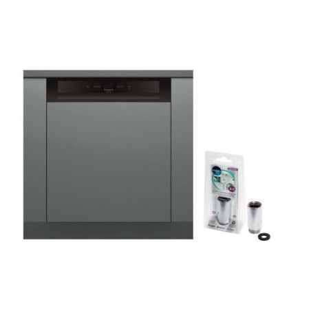 MWB103 Anticalcaire magnétique Vanne anti débordements + Lave-vaisselle HOTPOINT HBC2B+26B - 14 couv - Moteur induction - 46dB