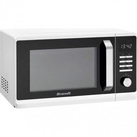 BRANDT Micro-ondes, Fer, Zinc, Verre, 23 liters, Blanc