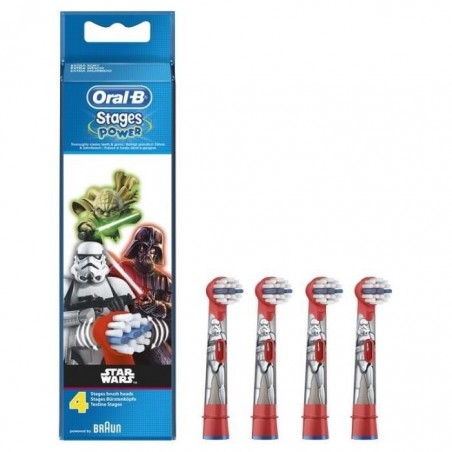 Oral-B Stages Power 4 brossettes de rechange pour brosse à dents électrique Star Wars