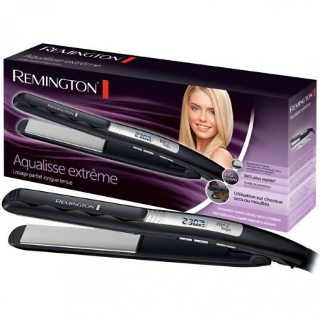 Remington S7202 Fer à Lisser, Lisseur Aqualisse Plaques Flottantes Advanced Ceramic, sur Cheveux Mouillés et Secs