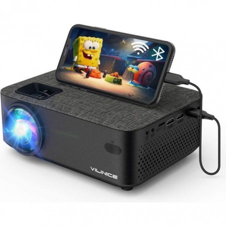 Vidéoprojecteur, VILINICE WiFi Mini Projecteur Full HD 6000 Lux Retroprojecteur avec 1080P et 240 Supported, Projecteur LED