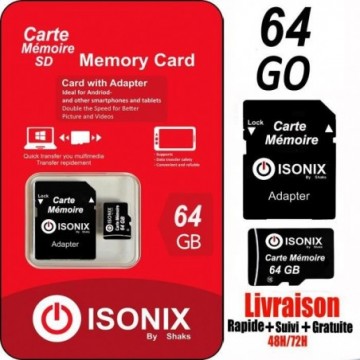 Carte Micro-SD 64 Go classe...