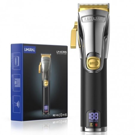 Tondeuse cheveux et barbe professionnelle Homme Electrique Sans Fil Rechargeable cadeau homme avec Ecran LCD et Brosse Plumeau