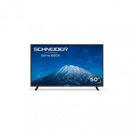 SCHNEIDER - LED50SC680K - Téléviseur LED 50 pouces 127 cm - 4K UHD - Smart TV - Netflix - Noir Glossy