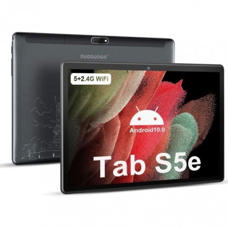 DUODUOGO-Tablette tactile 10.1 Pouces-5G-LET-Dual WIFI-64GB ROM-Android 10.0-GPS,Google Play,Netflix,TikTok