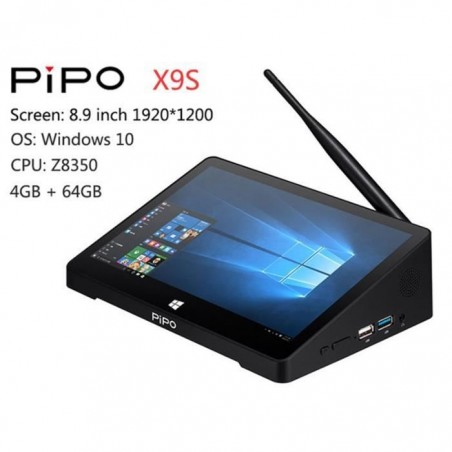 X9s Mini PC Z8350 8.9 pouces 1920 * 1200 Win 10.0 Tablet PC 4 Go + 64 Go