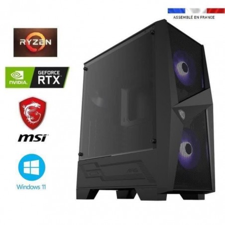 PC Gamer Ryzen 9 + Watercooling - GeForce RTX 3060 12GO ASUS - 32GO RAM - SSD 500GO + HDD 2000GO - WIFI - MSI Mag Forge 100M -