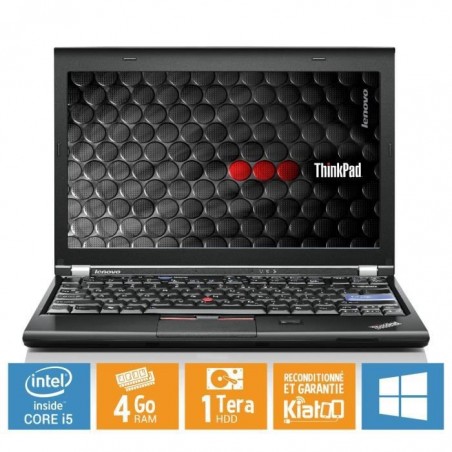 Pc portable LENOVO THINKPAD X 220 core i5 4 go ram 1 to disque dur,ordinateur portable ultrabook reconditionné par pro avec 25