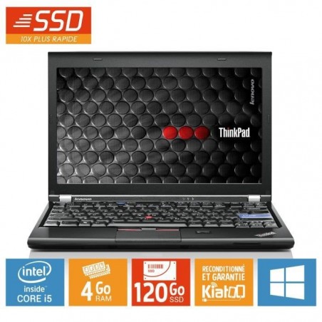 Pc portable LENOVO THINKPAD X 220 core i5 4 go ram 120 go ssd disque dur,ordinateur portable ultrabook reconditionné par pro