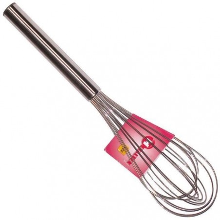 Fouet en inox - manche plein - 30 cm