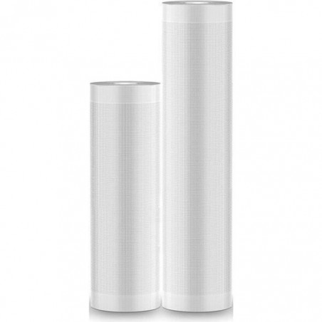 Lot de 2 Rouleaux Sac sous vide alimentaire 28 x 500 cm et 20 x 500 cm Sans BPA