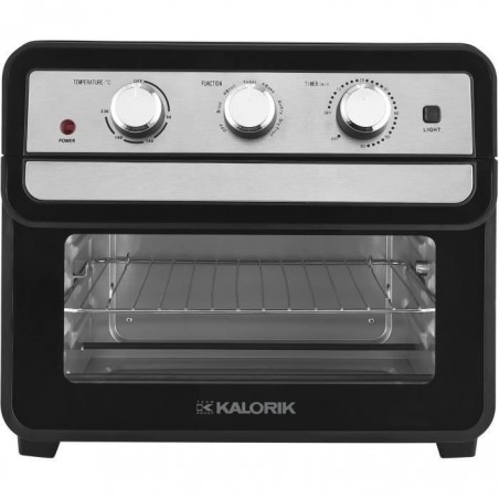 TKG AFO 2000 - Mini-four et friteuse à air chaud combiné - 22L - 1700W - Chauffe en voûte, sole ou combinée - 90-230° C - Noir