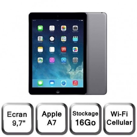 iPad Air Cellular Wi-Fi Gris sidéral 16Go (MD791NF