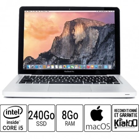 Ordinateur portable APPLE MACBOOK PRO 13 core i5 8 go ram 240 go disque dur SSD