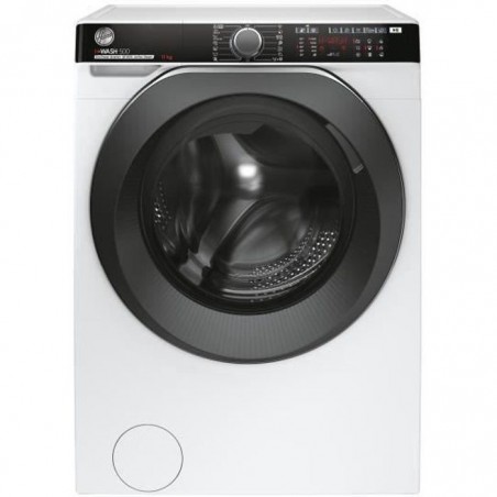 Lave-linge hublot HOOVER H-WASH 500 HWP 411AMBC-1-S - 11 kg - Induction - Vapeur - 1400 trs-min - Classe A - Blanc - connecté