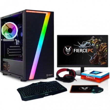 Fierce RGB PC Bundle - AMD Ryzen 3 3200G 4GHz, carte graphique AMD Vega 8, 16 Go 3200MHz, disque dur 1 To, Windows 10 install