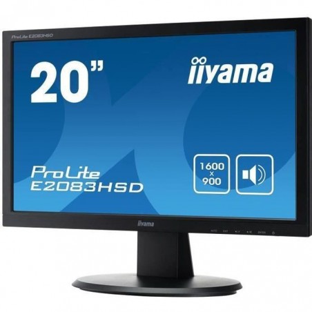 Ecran PC - IIYAMA ProLite E2083HSD-B1 - 19 - 5 1600x900 - VGA - DVI - Haut-parleurs - 250cd-m² - 12mln:1 ACR - 5ms - TCO