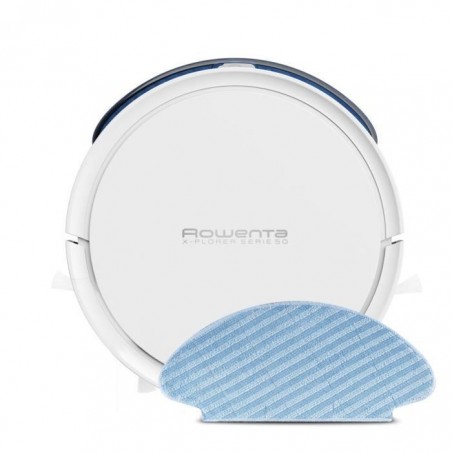 ROWENTA RR7387WH X-Plorer Serie 50 Aspirateur robot, Navigation méthodique, Aspire et lave les sols, Kit animal & allergie,