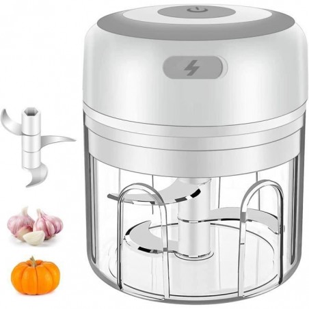 Hachoir lectrique,250ML Hachoir à Viande lectrique sans Fil Mini Mixeur Portable avec Lames Tranchantes Hachoir