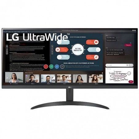 ECRAN LG 29 Noir 29WP500-B 21:9 UWFHD 5ms 2560Ã1080 250cd-m2 2xHDMI FreeSync HDR 10 Black Stabilizer Mode DAS Inclinaison