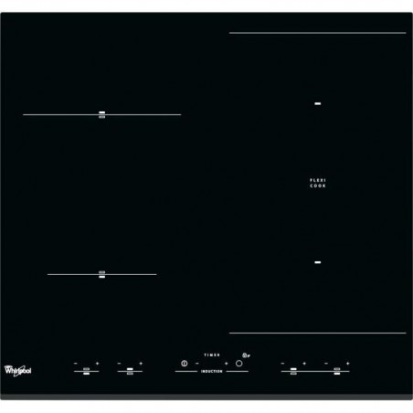 ACM918BA WHIRLPOOL Taque à induction 58 cm, 4 zones avec booster (1 Flexi Cook), Commandes sensitives 6TH SENSE, Cadre biseauté