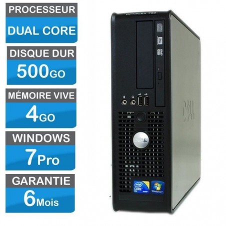 Dell Optiplex 780 Dual Core E5800 3.20 Ghz 500 Go HDD 4 Go ram Win7