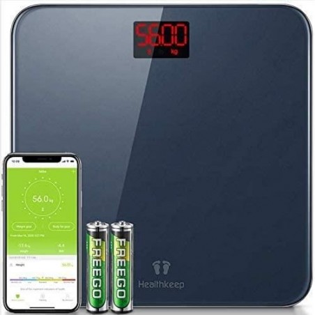 Balance Pse Personne, Balance Connectée, Pse Personne Electronique avec IMC, Marche- Arrêt Auto, Grand cran LED,