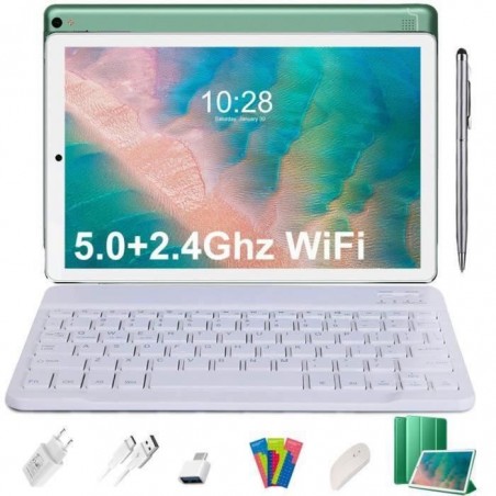 Tablette Tactile 10.1 Pouces-DUODUOGO T30-Android 10, 5G WiFi, 8 CÅurs Tablettes, 4Go+64Go (SD 128Go), Bluetooth-OTG-Type-C