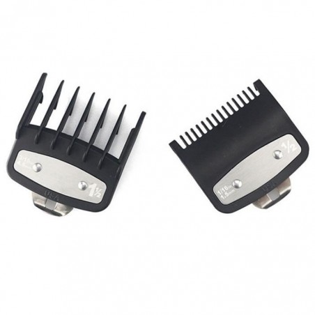 Noir 2pcs 1.5MM+4.5MM Tondeuse à cheveux guide de coupe peigne pour Walsh Hair Clipper