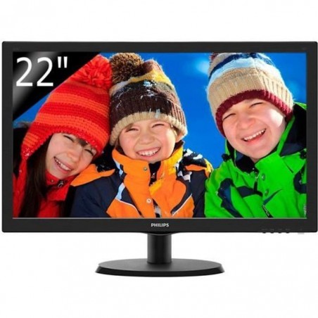 PHILIPS Ecran 223V5LHSB - 22 - FULL HD - Dalle TN - HDMI, VGA - Noir texturé