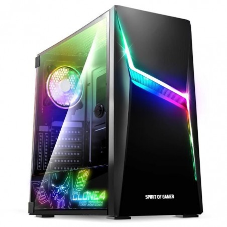 Pc Gamer AMD X4 970 - GeForce GT10302Go - Mémoire 16Go - Disque dur SSD 120Go + 2To - WiFi - Windows 10 CLONE4 RGB