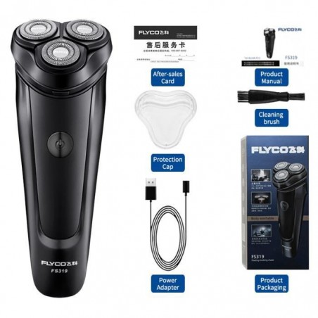 Tondeuse à Rasoir électrique Professionnel noir Lavable Rechargeable Pour Hommes