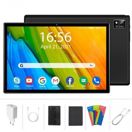 Ordinateur Portable 2 en 1-Clavier tactile,4G-WIFI,8 Core,Android 10.0,6Go RAM+128Go ROM,GPS,Netflix-Tablette Tactile 10.1