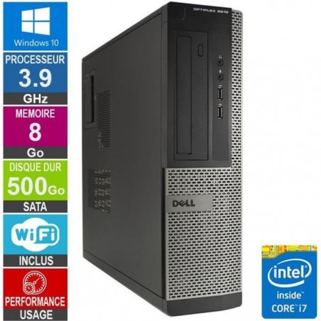 PC Dell Optiplex 3010 DT i7-3770 3.90GHz 8Go-500Go Wifi W10