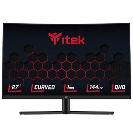 Itek GGC 27 Curved R1500, WQHD 2560x1440, VA, 144Hz, 16:9, 1ms MPRT, Has, 3xHDMI, DP, Audio, HDR Ready, Adapt Sync