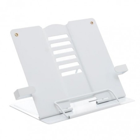 Détenteur d'un Carnet de métal Protection Des Yeux Lecture Stand Réglable Recette Stand Pliable Livre de Cuisine Blanc ivoire