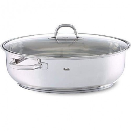 Fissler - RÃtissoire En Acier Inoxydable (8,8 Litres, Ã 38 Cm) Avec Couvercle En Verre, Allant Au Four Et Au Lave Vaisselle,