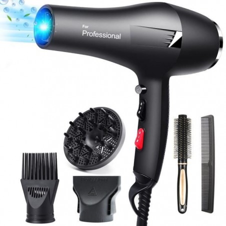 Sèche-cheveux INNOO TECH 2400W Professionnel Pro Puissant AC Moteur 3 Niveaux de Températures et 2 Vitesses