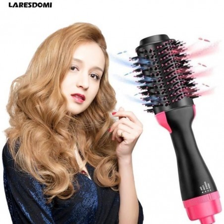 Brosse à Air Chaud -VENDDEUR PAR MUUTTAA-3 en 1- Multifonctionnels-Rotative Lissante Chauffante Electriq pour Salon-10pcs