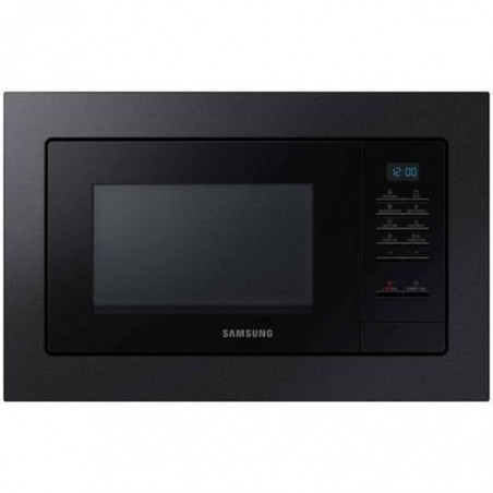 SAMSUNG MG20A7013CB - Micro-ondes gril encastrable 20L - Plateau tournant 25,5cm - Quick Defrost - Cavité céramique émail - Noir